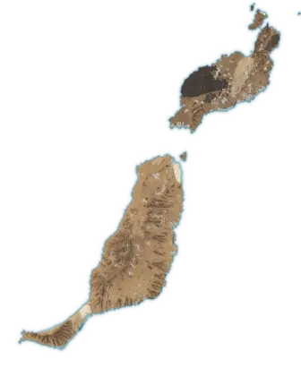 Mapa de Lanzarote y Fuerteventura