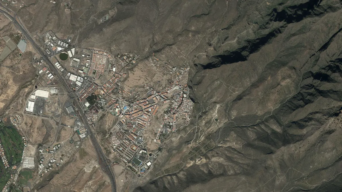Vista aérea de Adeje, Tenerife