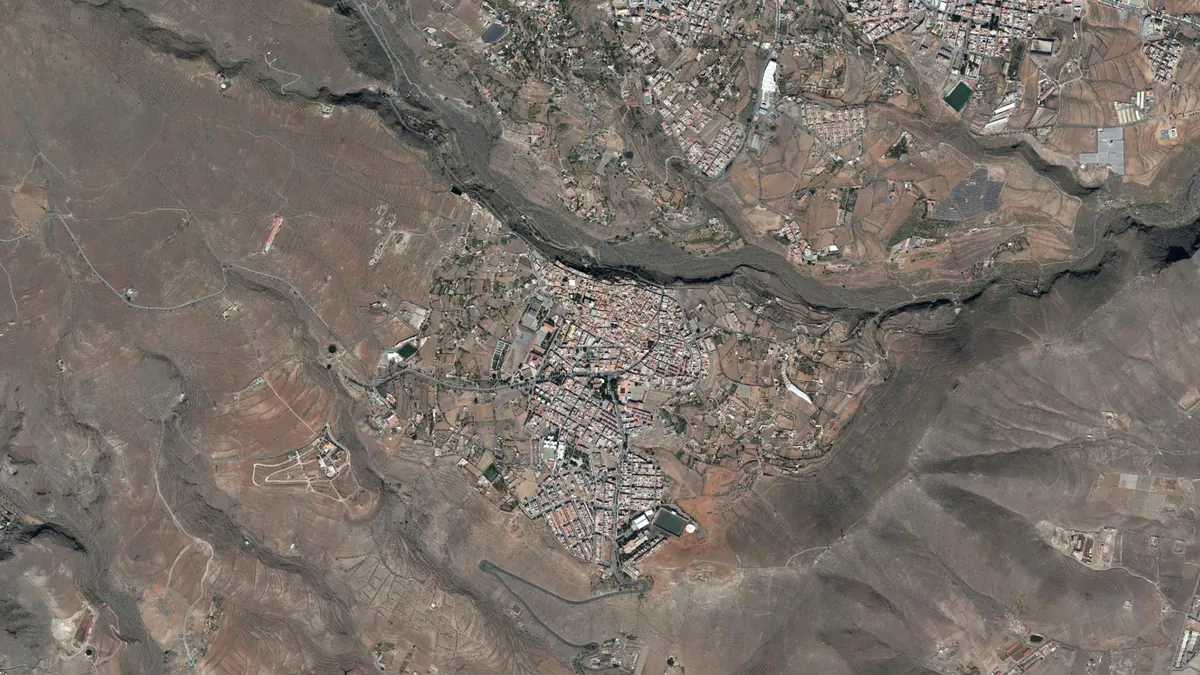Vista aérea de Agüimes, Gran Canaria