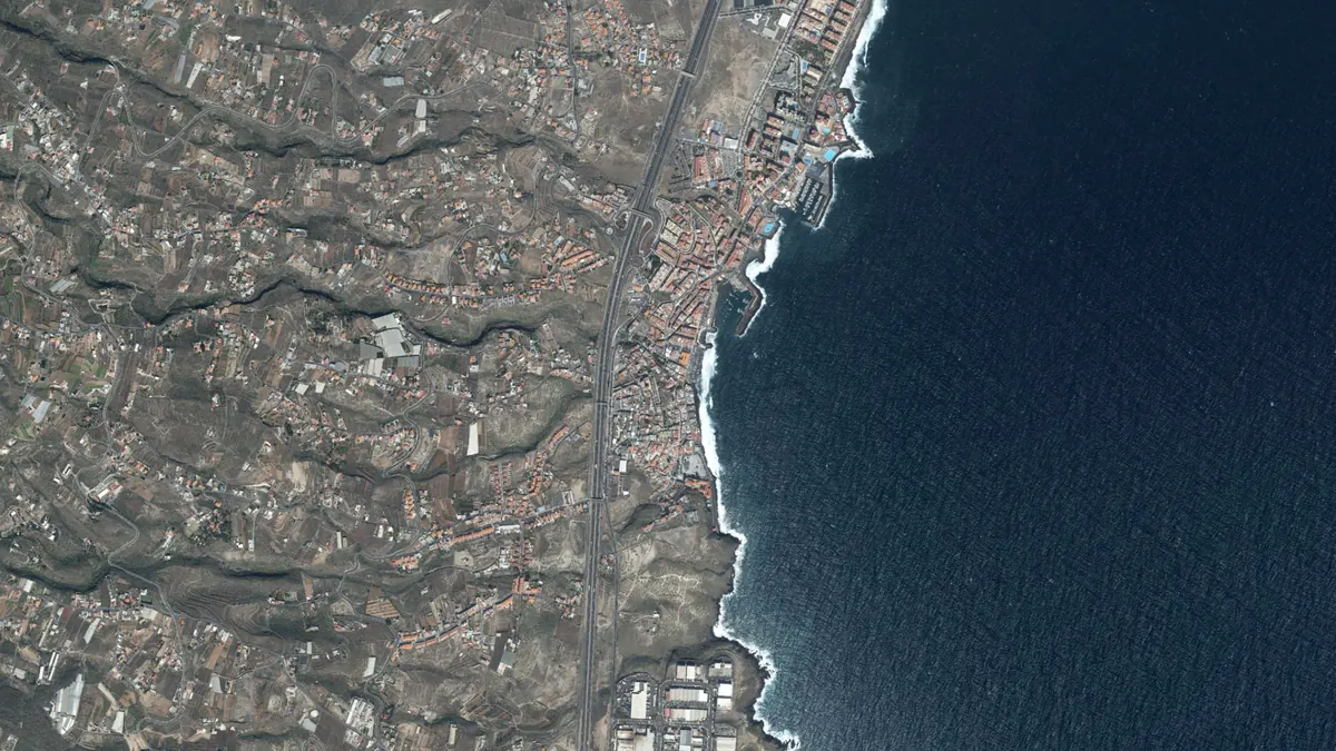 Vista aérea de Candelaria, Tenerife