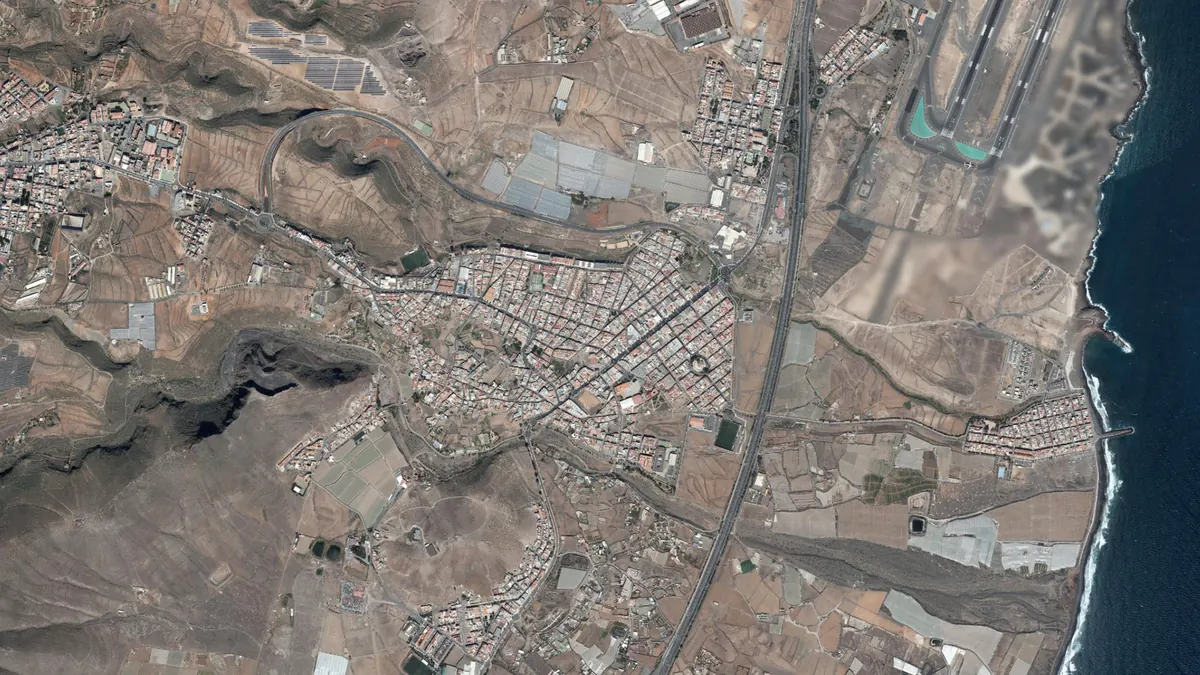 Vista aérea de Carrizal, Gran Canaria