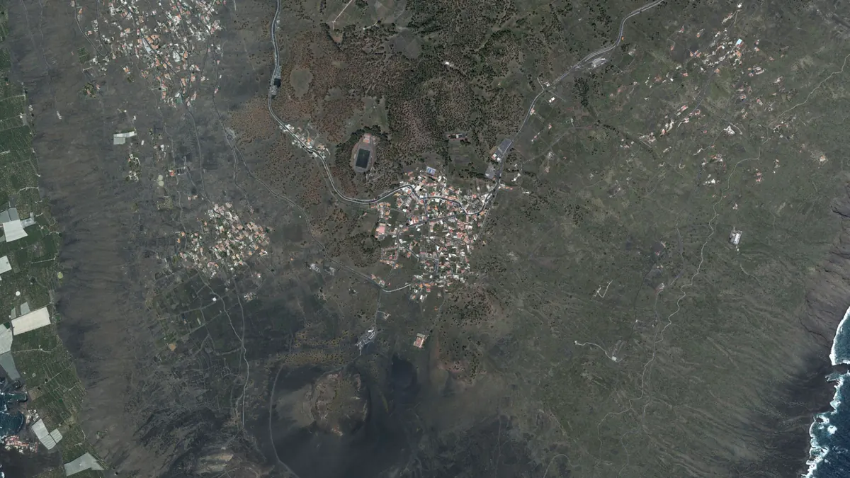Vista aérea de Fuencaliente, La Palma