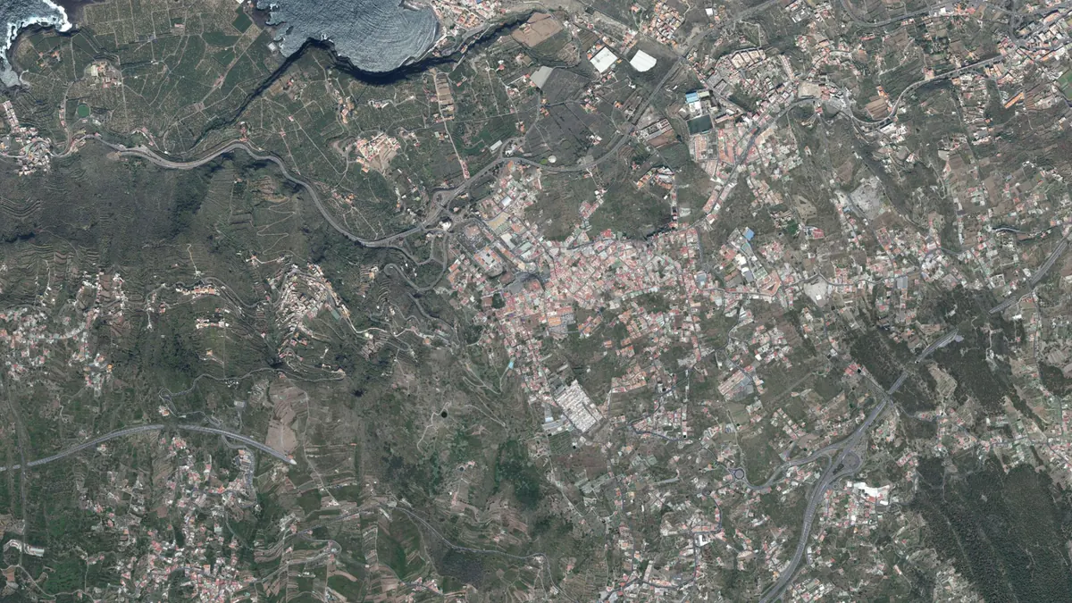 Vista aérea de Icod de los Vinos, Tenerife