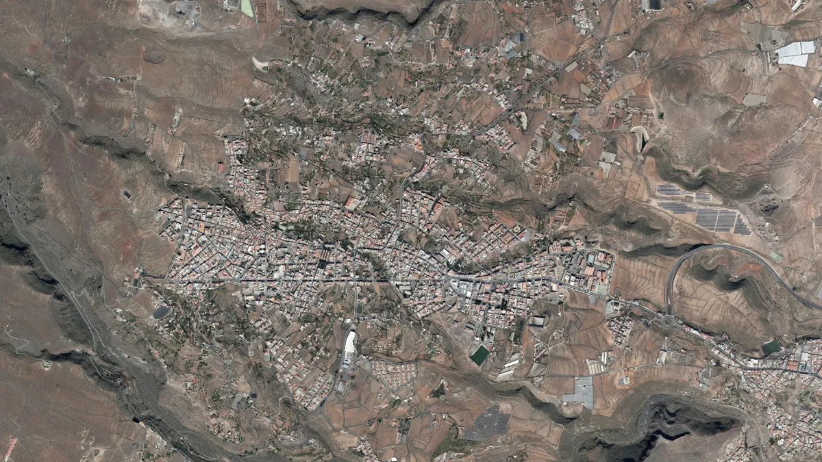 Vista aérea de Ingenio, Gran Canaria
