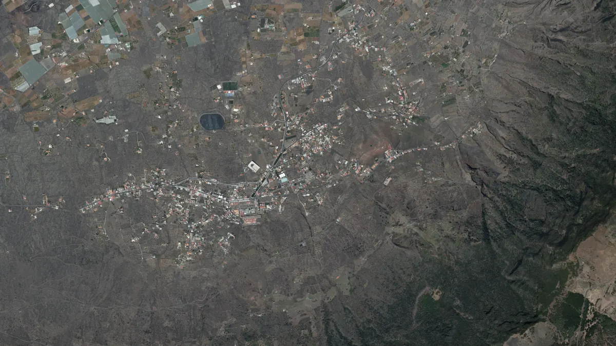 Vista aérea de La Frontera, El Hierro