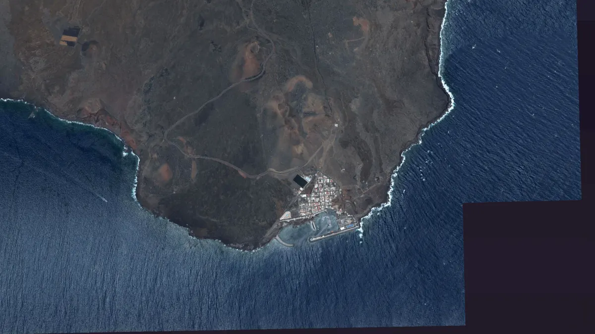 Vista aérea de La Restinga, El Hierro