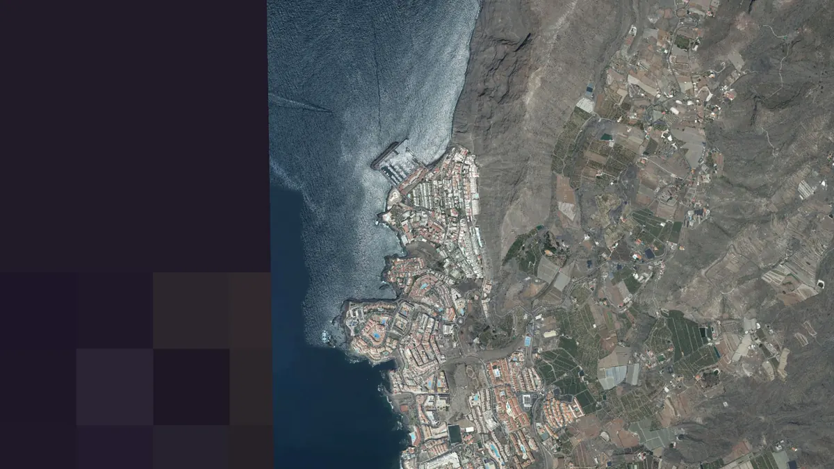 Vista aérea de Los Gigantes, Tenerife