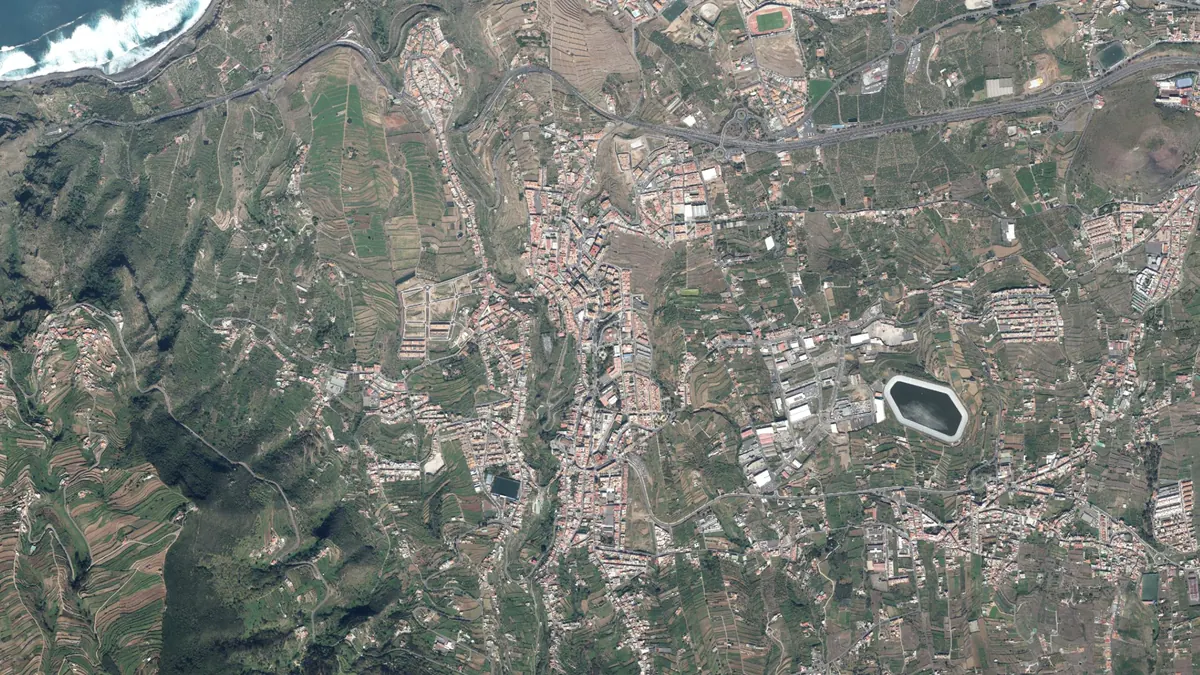 Vista aérea de Los Realejos, Tenerife