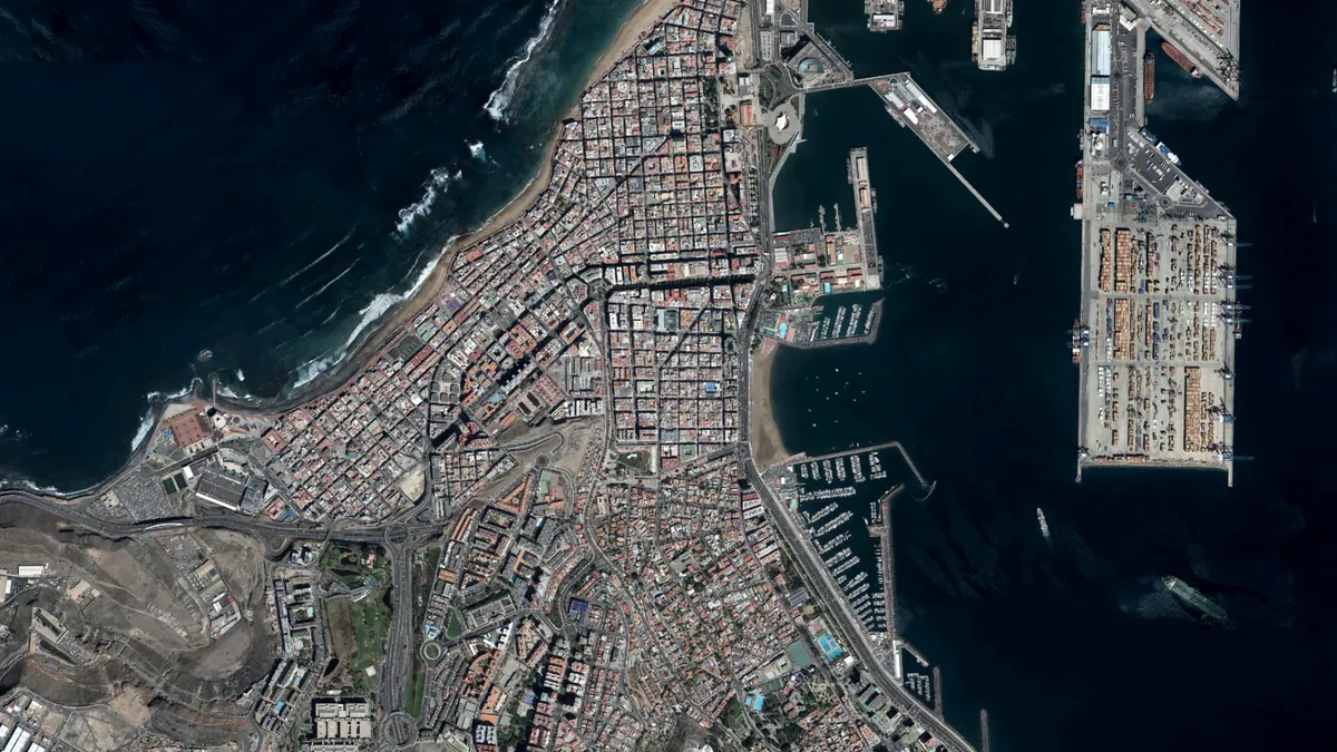 Vista aérea de Mesa y López, Gran Canaria