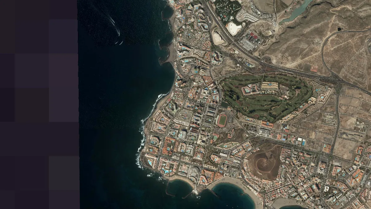 Vista aérea de Playa de las Américas, Tenerife