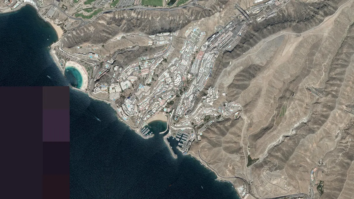 Vista aérea de Puerto Rico, Gran Canaria