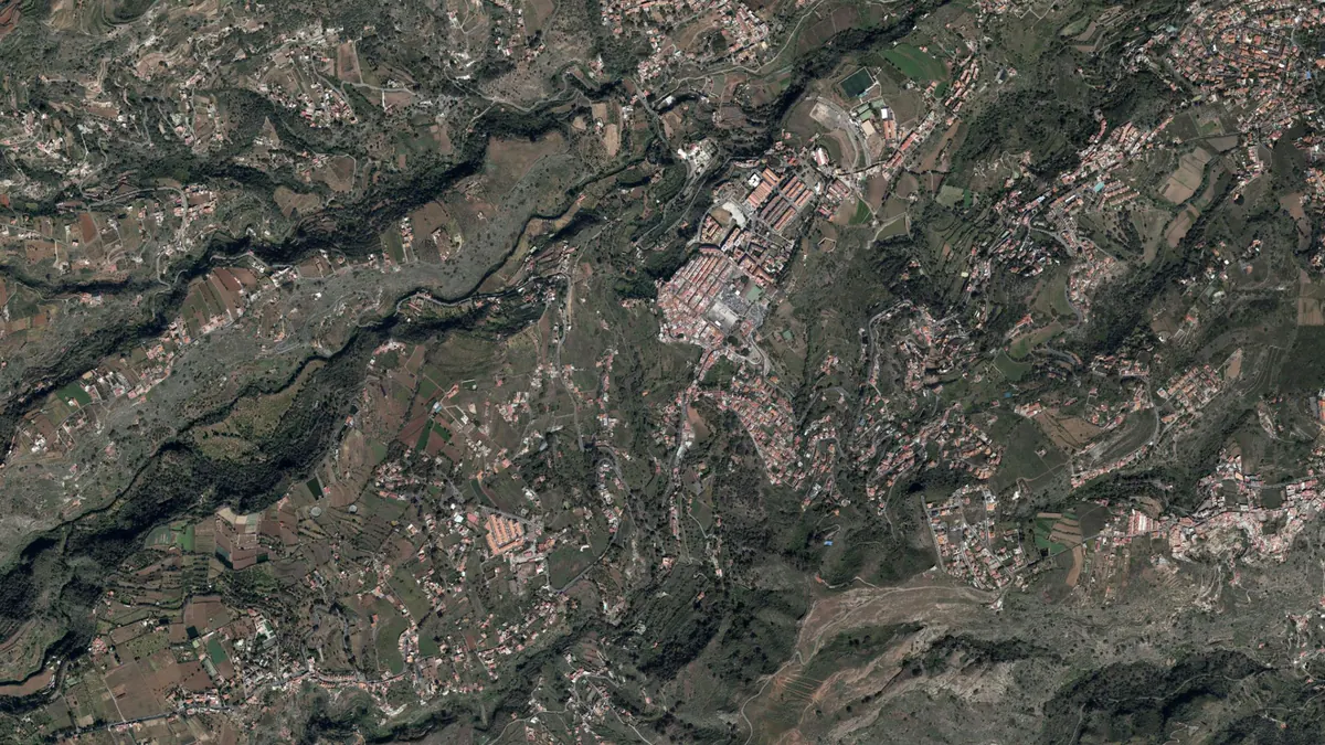 Vista aérea de Santa Brígida, Gran Canaria