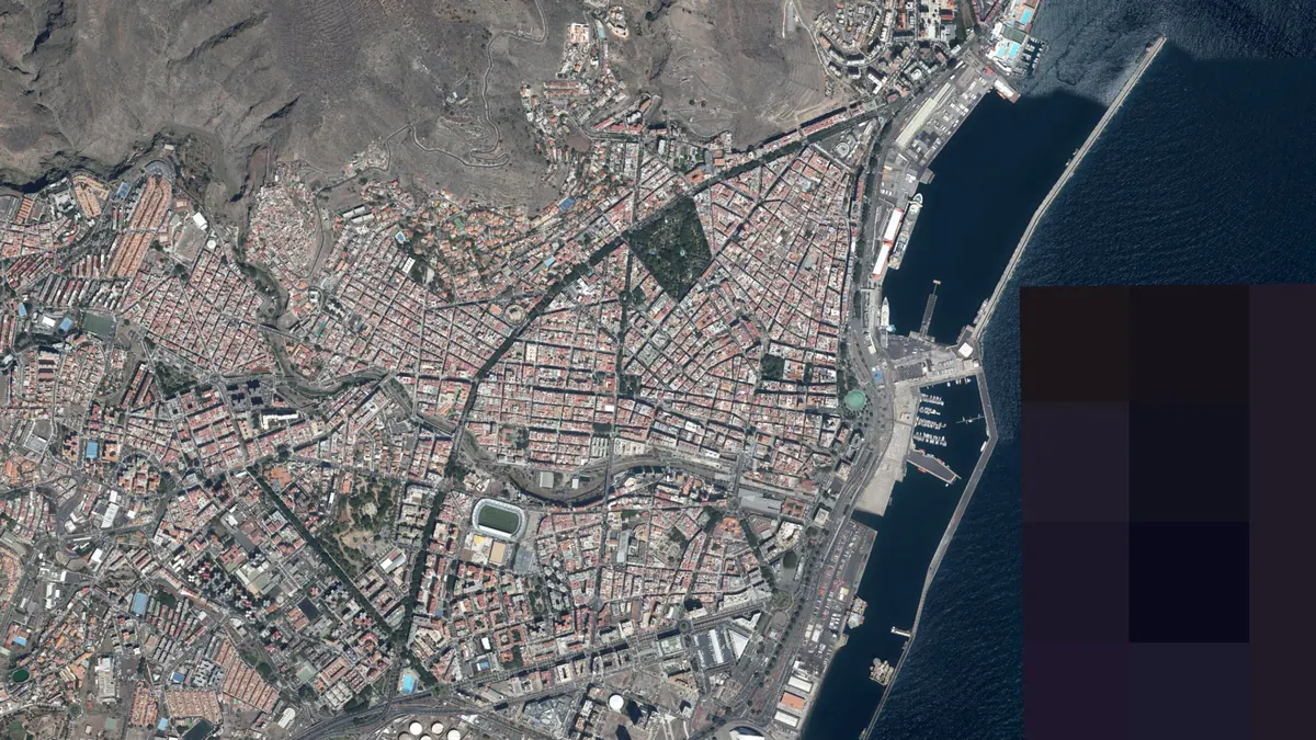 Vista aérea de Santa Cruz de Tenerife, Tenerife