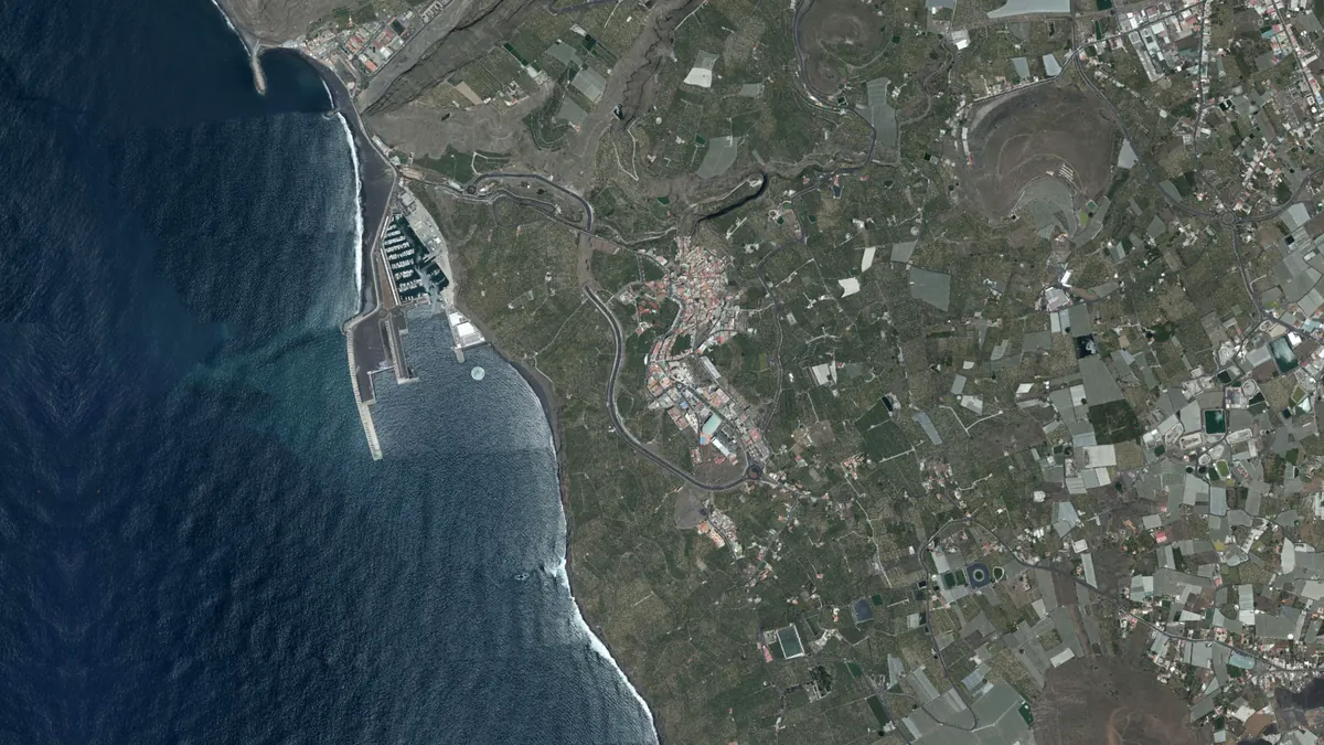 Vista aérea de Tazacorte, La Palma